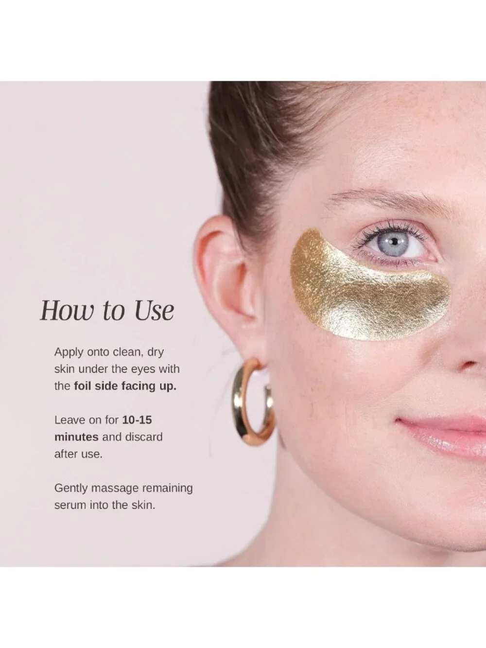 Gold Foil Under Eye Patches - Depuffing & Brightening Mask for Dark Circles (6